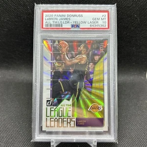 2020-21 Panini Donruss Lebron James #2 Yellow Laser /25 PSA 10 LA Lakers - Picture 1 of 2