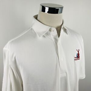 Donald Ross Large Golf Polo Shirt White The Hartford ALS Classic Poly Sports