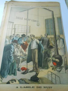 1903 A L'asile de nuit Salle Saint Louis Illustration Gravure - Picture 1 of 1
