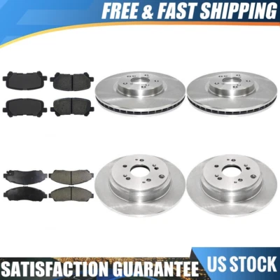 Rotores de freno delanteros traseros pastillas de freno de cerámica para Acura MDX 2007-2013 Foto 1 de 4