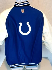 NWT Reebok Indianapolis Colts Reversable Jacket Embroidered Sewn Yth XL (18-20) - Picture 1 of 12