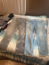 2 Pair PRPS Le Sabre & Windsor Slim Fit Men’s Designer Denim Jeans ~ Size 40