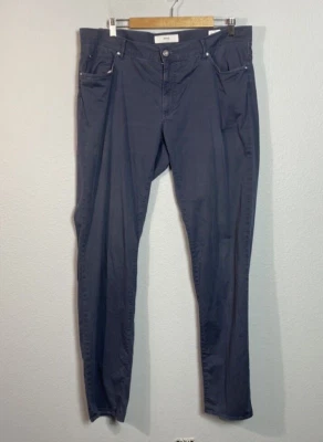 Brax 男式加的斯休闲裤蓝色纹理弹力直筒休闲 36 x 34 — 第 1/4 张图片