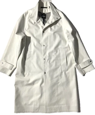 New THEORY Mens White Water Proof Raincoat Mac Coat sz M - Image 1 of 4