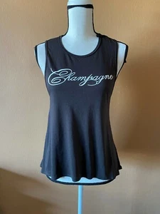 Nueva con etiquetas camiseta sin mangas Chaser negra champán talla XS - Imagen 1 de 5