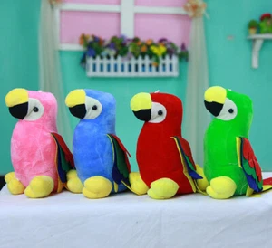 Simulation Colorful Parrot Plush Toys Cartoon Stuff Dolls Girls Boys Kids Gifts - Picture 1 of 13