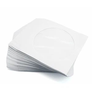 300 CD Papierhüllen CD Sleeve leere Hülle mit Lasche und transparentes Fenster - Bild 1 von 3