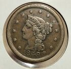 1848 DATED BRAIDED HAIR LARGE CENT (1 c.) US COIN EXTRA FINE PLUS (XF+)CONDITION
