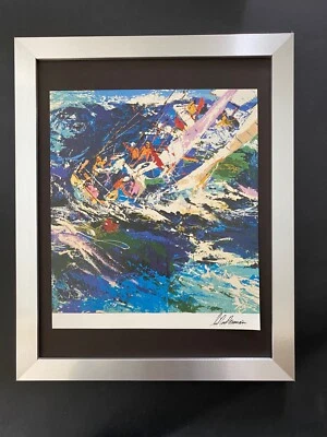 LeRoy Neiman «ПАРУСНЫЙ СПОРТ» подписанный поп-арт смонтирован и в рамке в новый 11 x 14 - Изображение 1 из 3