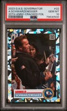 2023 Gas G.A.S Trading Cards Arnold Schwarzenegger #G2 Cracked Ice /100 PSA 10