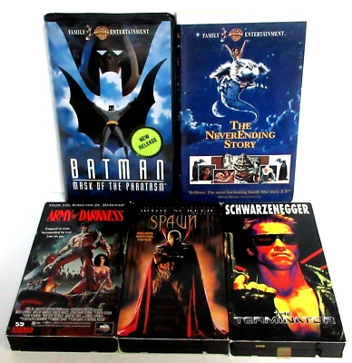 Termonator, Never Ending Story, Batman, Army Of Darkness & Spawn VHS Lot Foto 1 de 4