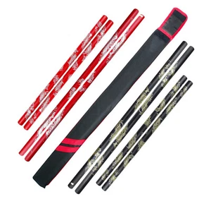 Drachen Escrima Stöcke Paar Rattan Kali Arnis rot schwarz Training Mariale Kunst - Bild 1 von 2