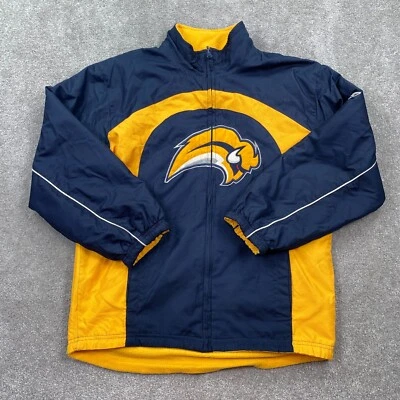 Chaqueta Buffalo Sabres Reversible Cremallera Completa Reebok Juvenil Talla L Amarilla Azul Marino Foto 1 de 4