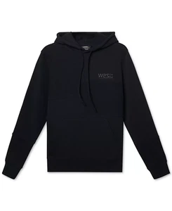 Hoodie Men's Size X-Large Black French Terry Patchwork Unisex WeSC $108 - Picture 1 of 6