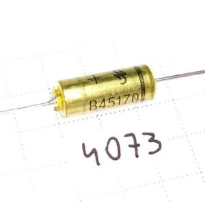 Capacitor 10uF 25V 5x12 20% Siemens B45170 Tantalum Hermetical Axial x5pcs - Picture 1 of 3