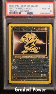 Promo Electabuzz WINNER Best of Game Promo PSA 8 HOLO (8622) #1 Pokemon - Picture 1 of 1