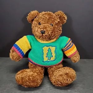 Polar Graphics 9" Oso Marrón con Multicolor Pino Multicolor Suéter Peluche - Imagen 1 de 5