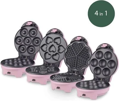 4in1 Donut Muffin Waffel und Kuchen Maker Weasy KID400 Waffeleisen Waffelautomat - Bild 1 von 4