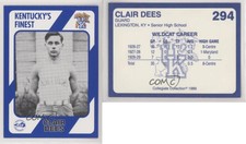 1989 Collegiate Collection Kentucky Wildcats Kentucky's Finest Clair Dees #294