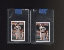 1991 Topps Cracker Jack Mini Blank Back Error Eddie Murray Dodgers Lot of 2