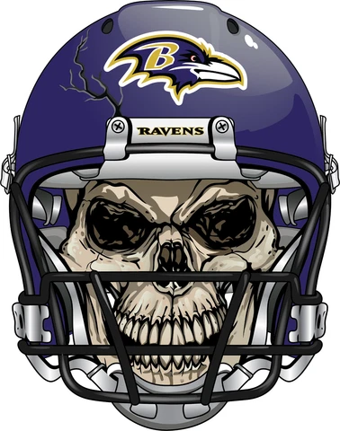 Baltimore Ravens Skull Helmet Vinyl Decal / Sticker 10 sizes!! Tracking!! Cover