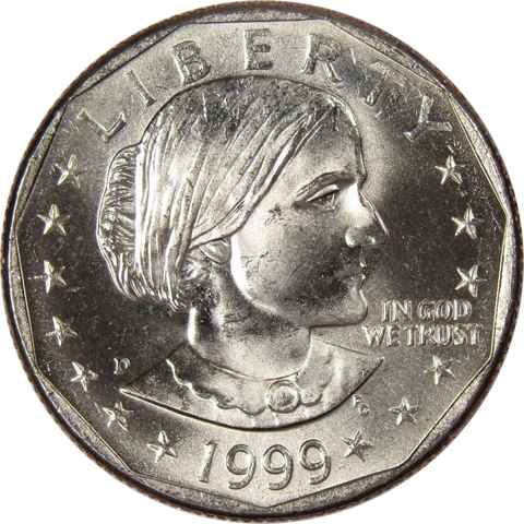 1999 D Susan B Anthony Dollar BU Uncirculated Mint State SBA $1 US Coin Cover