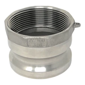 Montaje de leva y ranura de acero inoxidable tipo A, 3" macho Camlock x 3" hembra NP... - Imagen 1 de 1