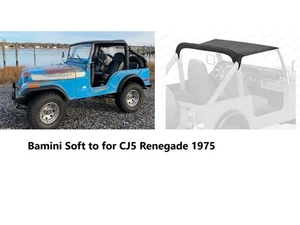 Bikini Bimini Top Black Crush Fits 1975-83 Jeep CJ5 CJ-5 Renegade - Picture 1 of 5