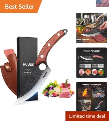 Chef's Dream: 5.7'' Viking Knife - Hand Forged Japanese Blade with Unique Sheath - Image 1 of 4