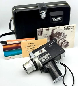Vintage Canon Auto Zoom 518 SV Super 8 Movie Camera, Manuals and Case - Tested - Picture 1 of 16