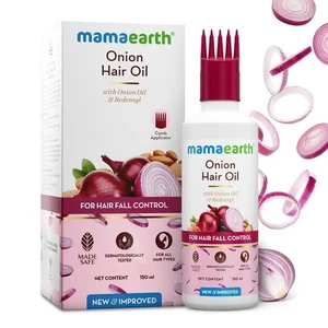 Mamaearth Onion Hair Oil for Hair Growth & Hair Fall Control with Redensyl 150ml - Picture 1 of 6