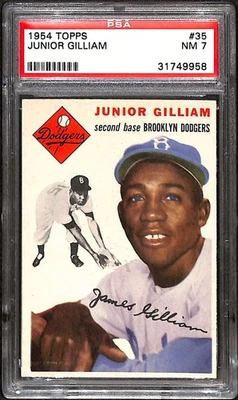 1954 Topps #35 Jim Gilliam PSA 7 casi nuevo C101172 Foto 1 de 3