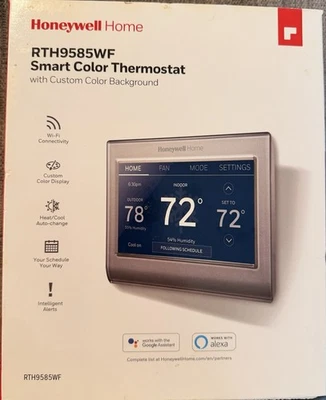 Honeywell Home RTH9585WF1004 Wi-Fi Smart Thermostat - Silver - Image 1 of 4