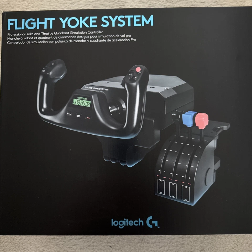 Logitech Flight Yoke Throttle System - Black - Image 1 of 1