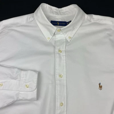 Ralph Lauren Mens Oxford Shirt XLT White Long Sleeves - Image 1 of 4