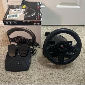 SuperDrive SV450 Racing Steering Wheel Pedals PS4 Xbox360 Nintendo Switch Tested - Picture 1 of 10