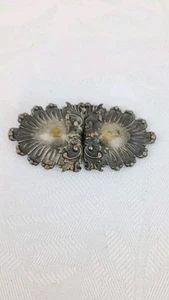 Antike Jugendstil versilberte zweiteilige Gürtelschnalle Schärpe Buckle - Bild 1 von 5