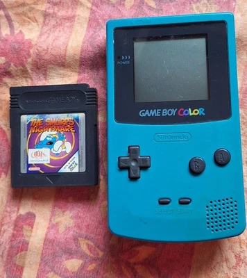 Nintendo GAME BOY COLOR AZZURRO Turch  ORIGINALE  Funzionante Con Gioco - Immagine 1 di 4