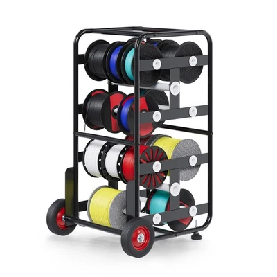 Carro de carrete de alambre 10 varillas carrito de cables carrete de alambre estante para electricidad industrial Foto 1 de 4