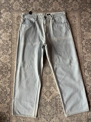 Volcom Jeans Mens W38 L32 Stonewash Ecru Straight Leg Relaxed 100% Cotton - Image 1 of 4
