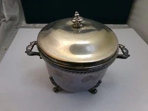 Cubo de hielo vintage plateado plateado, Bristol Silver Co. #10, 8,5" - Imagen 1 de 14