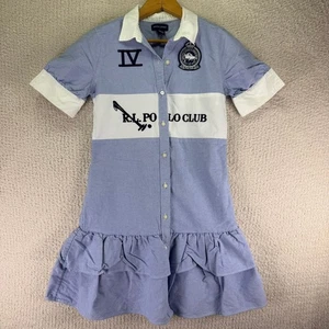 Ralph Lauren Polo Dress Ruffle Hem Short Sleeve Preppy Casual Size 14 - Picture 1 of 10