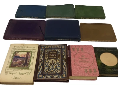Vintage Miniature Book Bundle x11  Leather Bound Rare 1910s Nino Hay & Mitchell - Image 1 of 4