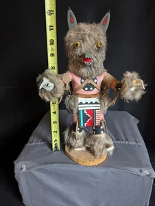 Native American Wolf Head Kachina With Removable Mask - Picture 1 of 10