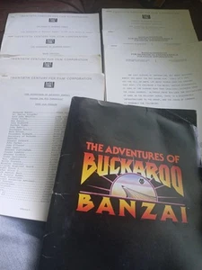 1984 Lot BUCKAROO BANZAI INSTITUTE Press Promo documents folder portfolio - Picture 1 of 11