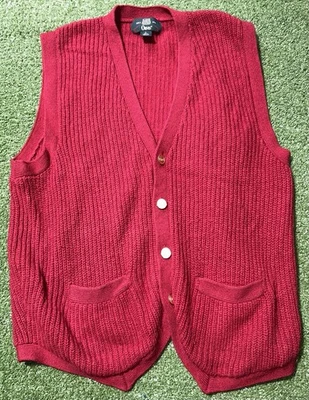 Cárdigan Suéter Chaleco Hombre Grande Botón Dorado Vintage Orvis Tejido Shetland Foto 1 de 4