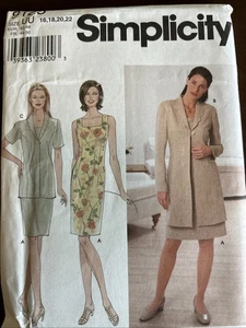 Simplicity Pattern 9123 Misses Dress And Jacket Sz 16-22 - Picture 1 of 3