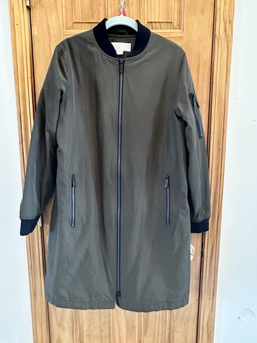 Giacca lunga leggera Michael Kors verde oliva militare donna media