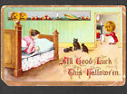 Good Luck This Halloween © 1909 Hofmann JOL Goblin Gottschalk 2097 Cat PostCard