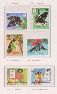 (F320-39) 1988 PNG 2sets 6stamps butterflies & Olympics MUH (AN) - Picture 1 of 1